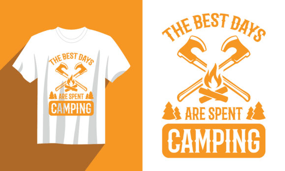 Camping T Shirt Graphics for Print Templates