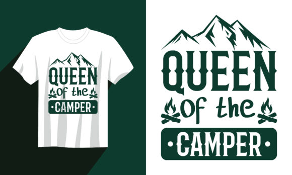 Camping T Shirt Queen of the Camper – A Graphic Print Template Review