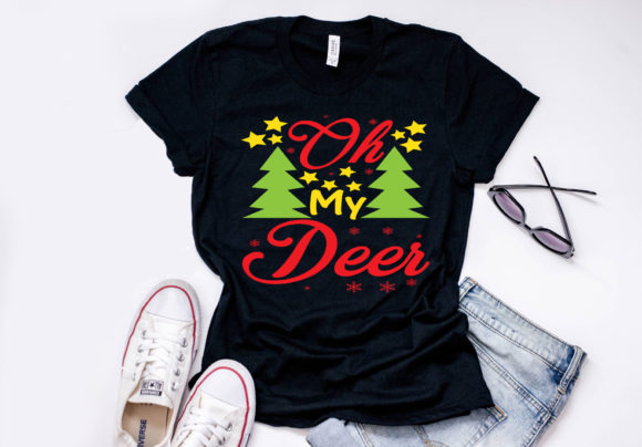 Christmasr Quote Design, Oh My Deer Graphics for T-Shirt Designs