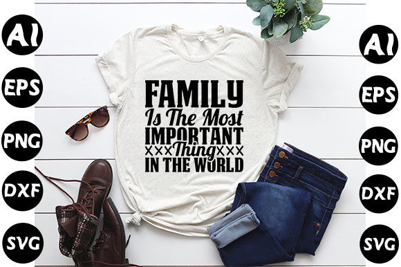 Family Quote Design for T-Shirt Graphics and Digital Products