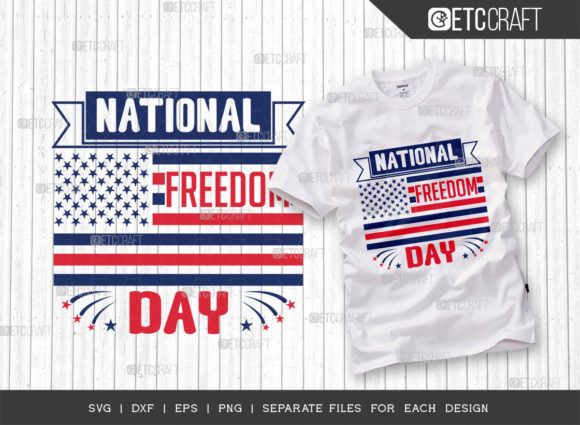 National Freedom Day SVG for T-Shirt Designs
