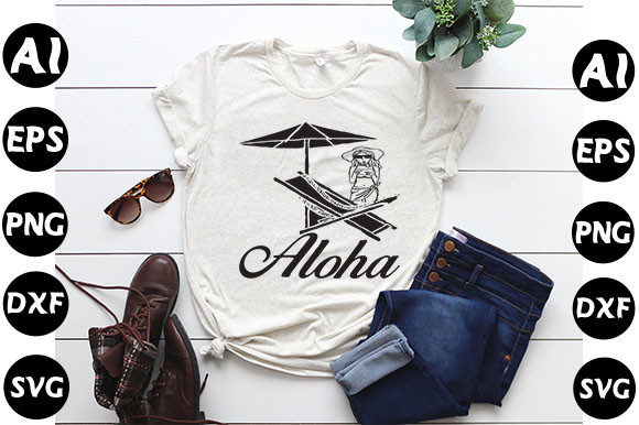 Summer Quote Design Aloha Graphics for T-Shirt Designs