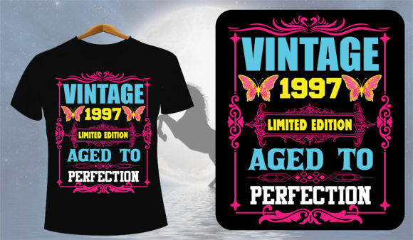 Vintage 1997 Limited Edition Graphics for T-Shirt Designs