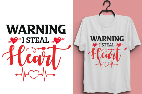 Warning I Steal Heart SVG T-Shirt Design for Modern Graphics