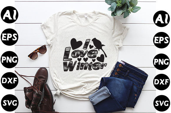Winter Quote Design for Blog Graphics and T-Shirt Designs